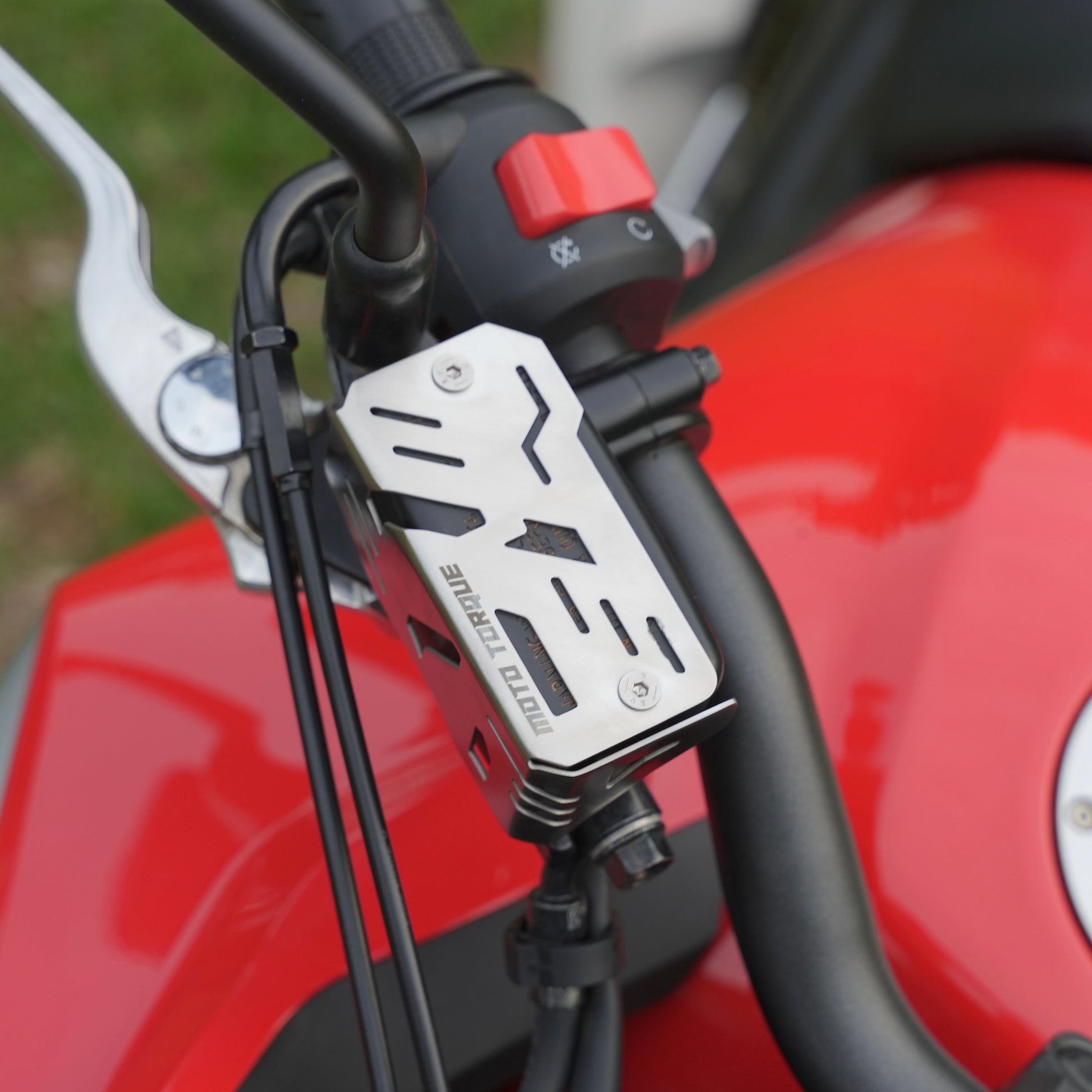 Moto Torque front master cylinder guard for Honda NX500 brake reservoir protection accessory