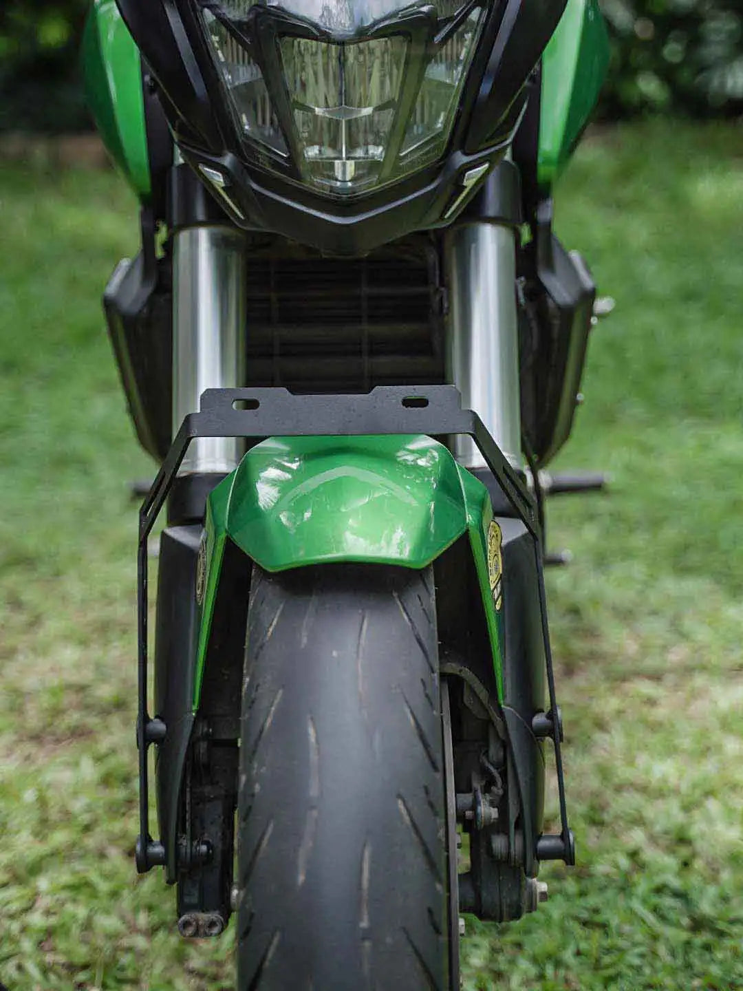 Legundary Custom Brooch Number Plate Holder for Bajaj Dominar 400 Black Mild Steel Tail Tidy License Plate Mount