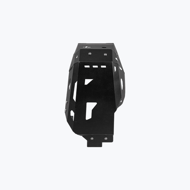 Legundary Custom Honda NX500 Vambrace Bash Plate Black – sturdy aluminium engine sump guard skid plate, providing reliable underbody protection and a sleek black finish for the Honda NX500.