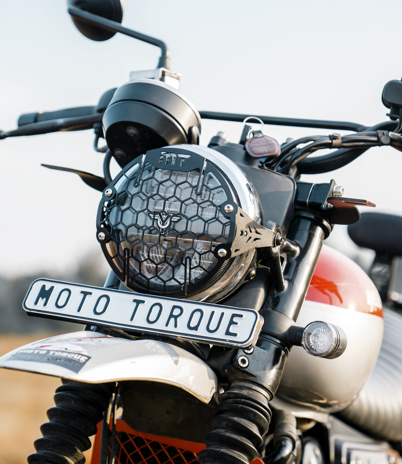 Moto Torque Headlight Grill for Yezdi Scrambler