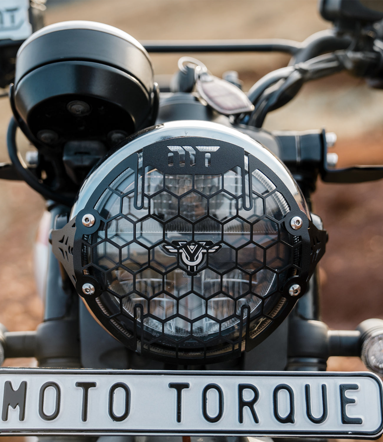 Moto Torque Headlight Grill for Yezdi Scrambler
