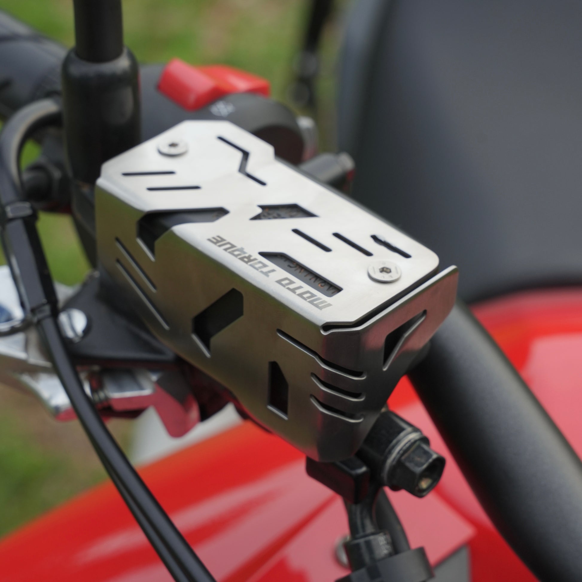 Moto Torque front master cylinder guard for Honda NX500 brake reservoir protection accessory