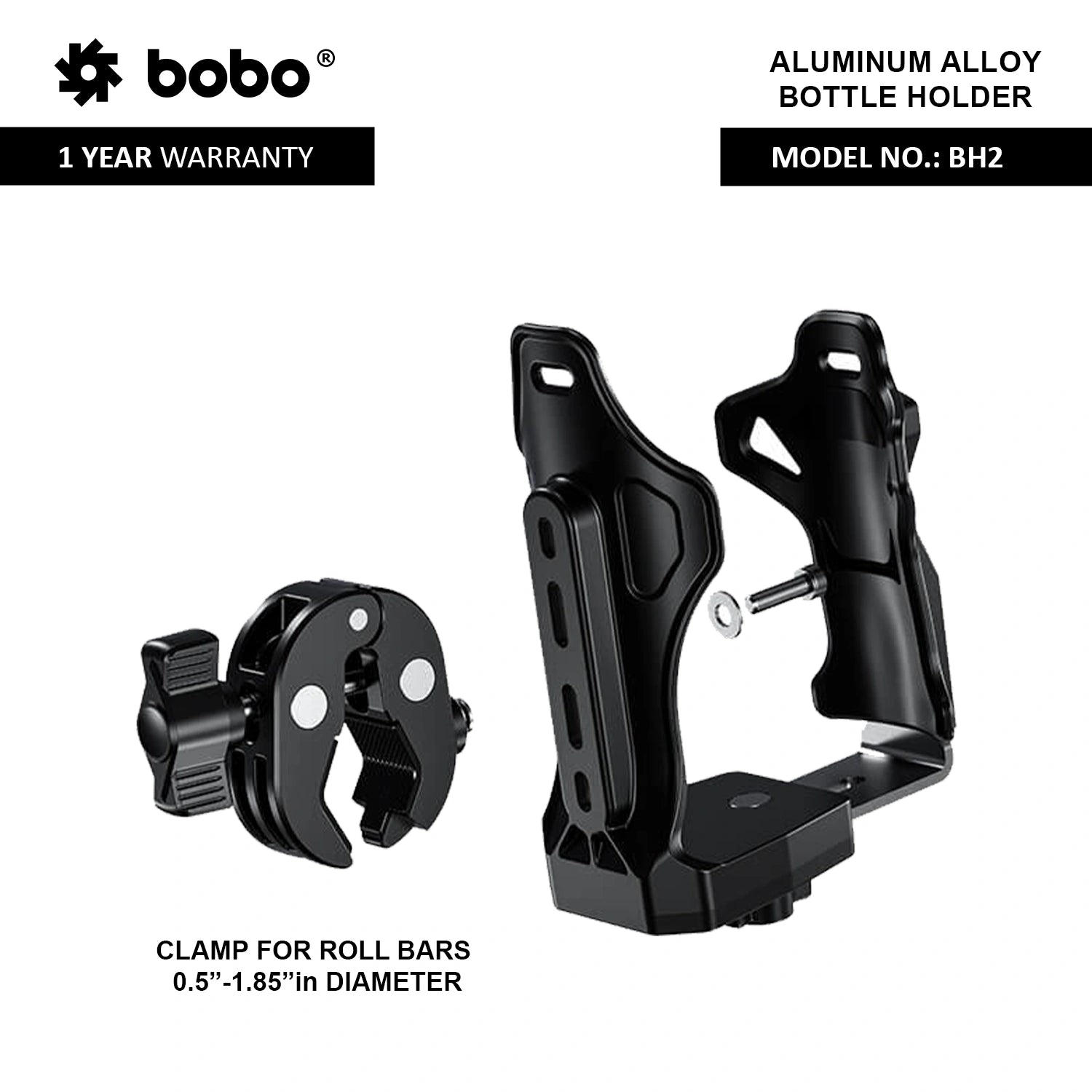 BOBO BH2 bottle holder motorcycle bike water bottle cage handlebar mounted drink holder