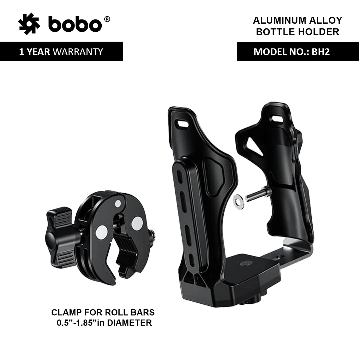 BOBO BH2 bottle holder motorcycle bike water bottle cage handlebar mounted drink holder