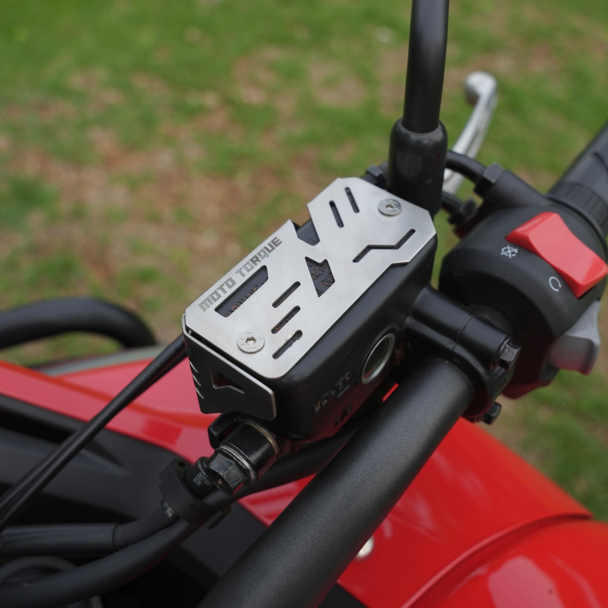 Moto Torque front master cylinder guard for Honda NX500 brake reservoir protection accessory