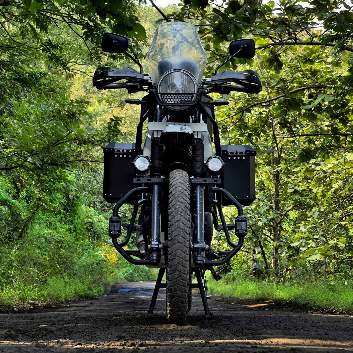 Auto Engina Crash/Leg Guard for Royal Enfield Himalayan 411 | Heavy-Duty Steel Protection with Built-In Sliders