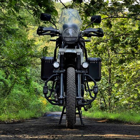 Auto Engina Crash/Leg Guard for Royal Enfield Himalayan 411 | Heavy-Duty Steel Protection with Built-In Sliders