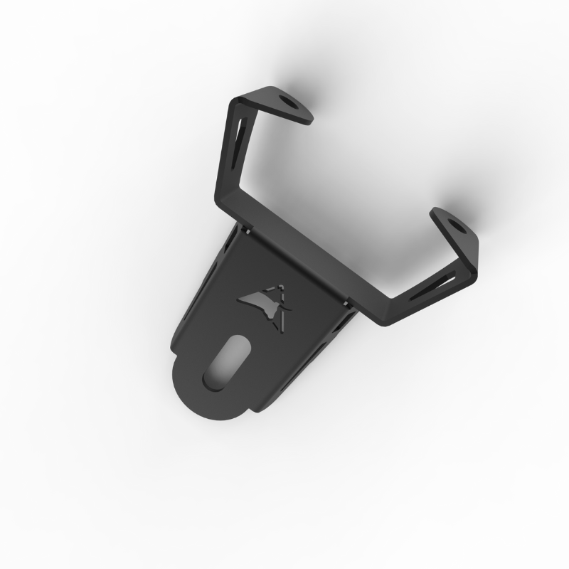 Auto Engina 3mm Mild Steel Fog Light Clamp Mount for Royal Enfield Meteor 350 in Textured Black