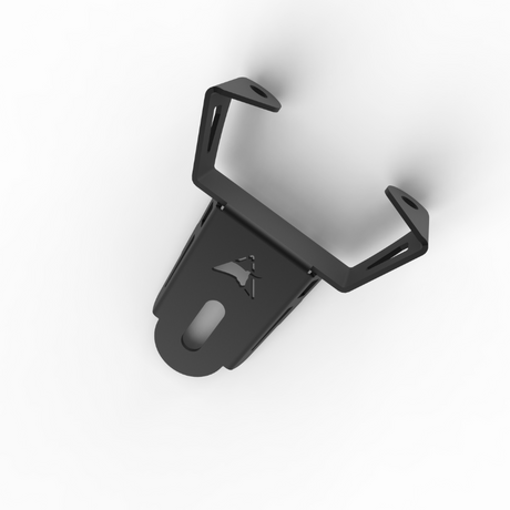 Auto Engina 3mm Mild Steel Fog Light Clamp Mount for Royal Enfield Meteor 350 in Textured Black
