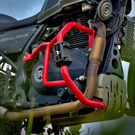 Auto Engina Crash/Leg Guard for Royal Enfield Himalayan 411 | Heavy-Duty Steel Protection with Built-In Sliders
