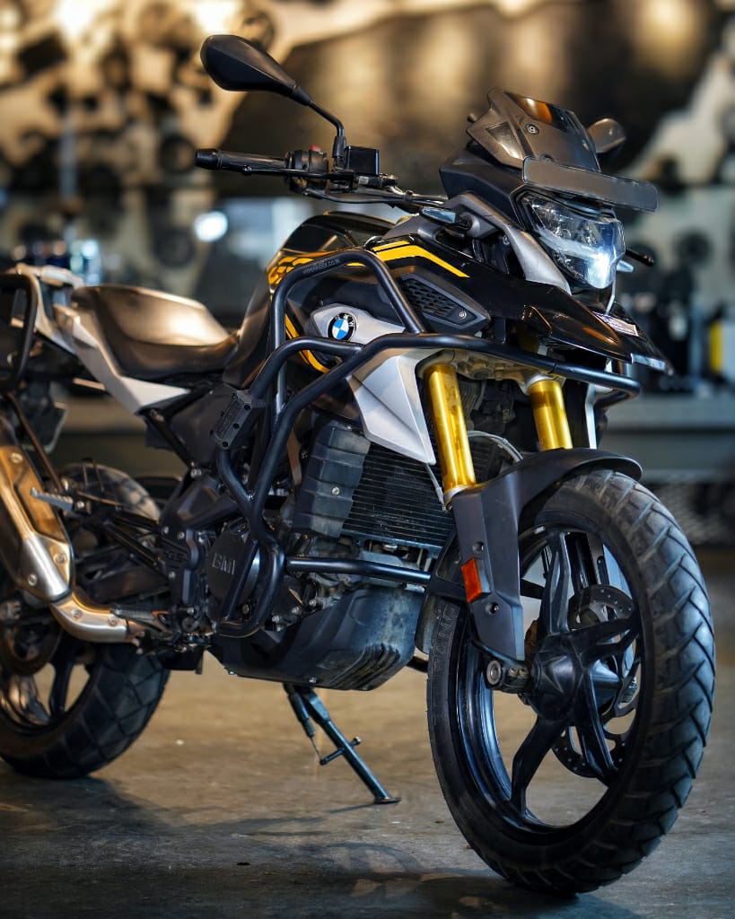 Hyperrider BMW G 310 GS Black Crash Guard 16 Gauge Engine Frame Fairing Protector