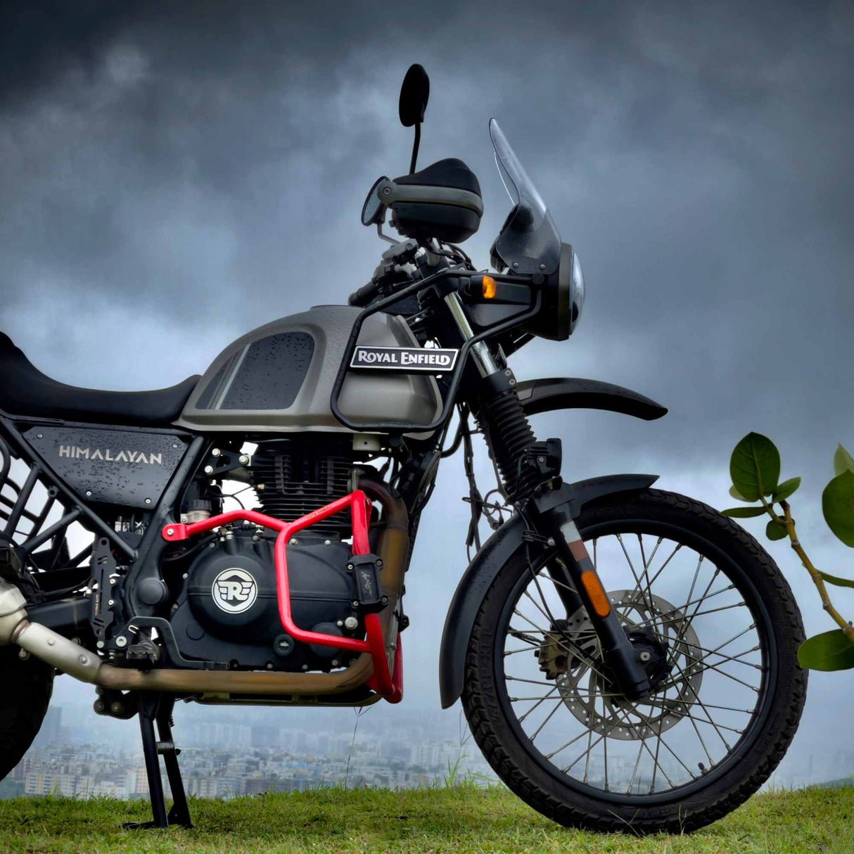 Auto Engina Crash/Leg Guard for Royal Enfield Himalayan 411 | Heavy-Duty Steel Protection with Built-In Sliders