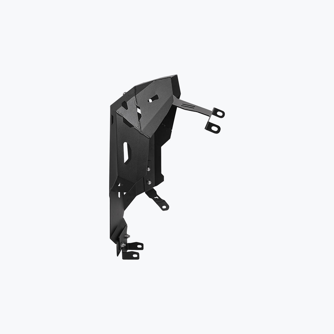 Legundary Custom Honda NX500 Vambrace Bash Plate Black – sturdy aluminium engine sump guard skid plate, providing reliable underbody protection and a sleek black finish for the Honda NX500.