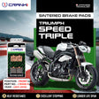 CRANK1 CB406/4 sintered front brake pads for Triumph Speed Triple 2011-2016 high performance motorcycle brake pads