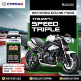 CRANK1 CB406/4 sintered front brake pads for Triumph Speed Triple 2011-2016 high performance motorcycle brake pads