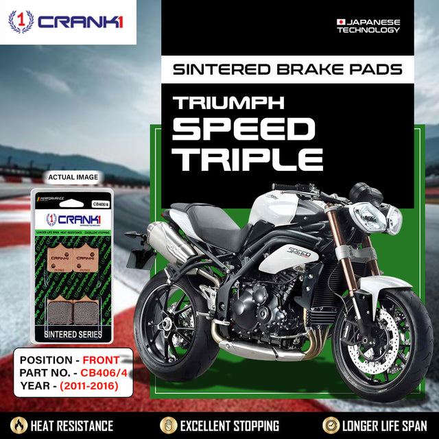 CRANK1 CB406/4 sintered front brake pads for Triumph Speed Triple 2011-2016 high performance motorcycle brake pads