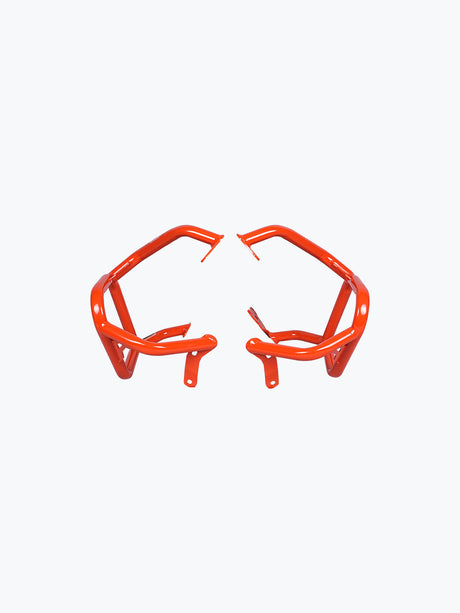 Legundary Custom KTM ADV 890 Bellator Lower Crash Guard Orange mild steel engine and chassis protection bar