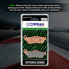 CRANK1 CB181 Sintered Rear Brake Pads for Harley Davidson Street Rod 2017 Onwards LEGUNDARY Custom