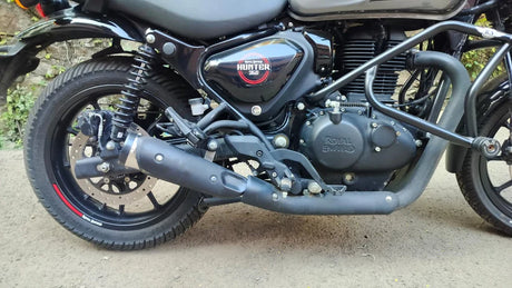 SS Motocorp Slip-On Exhaust for Royal Enfield Hunter 350 Performance Silencer with DB Killer