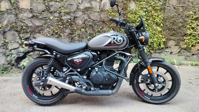 SS Motocorp Slip-On Exhaust for Royal Enfield Hunter 350 Performance Silencer with DB Killer