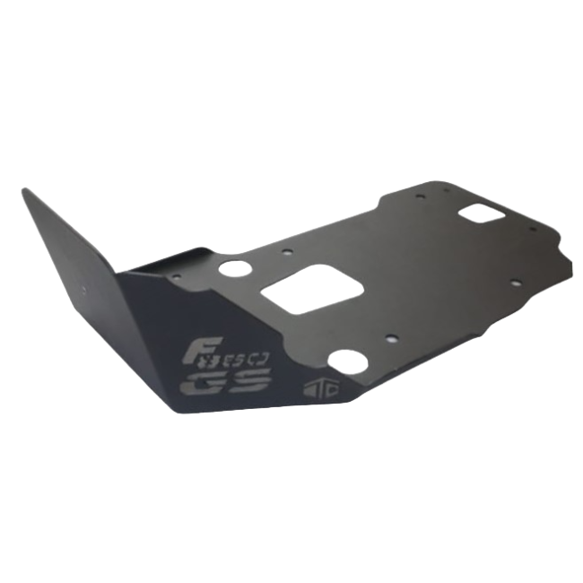 MotoCare sump guard BMW F850 GS black skid plate installed