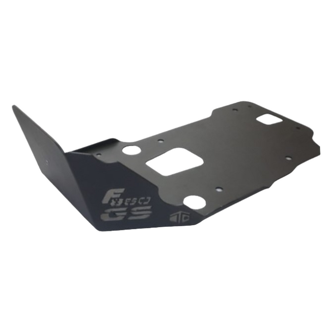 MotoCare sump guard BMW F850 GS black skid plate installed