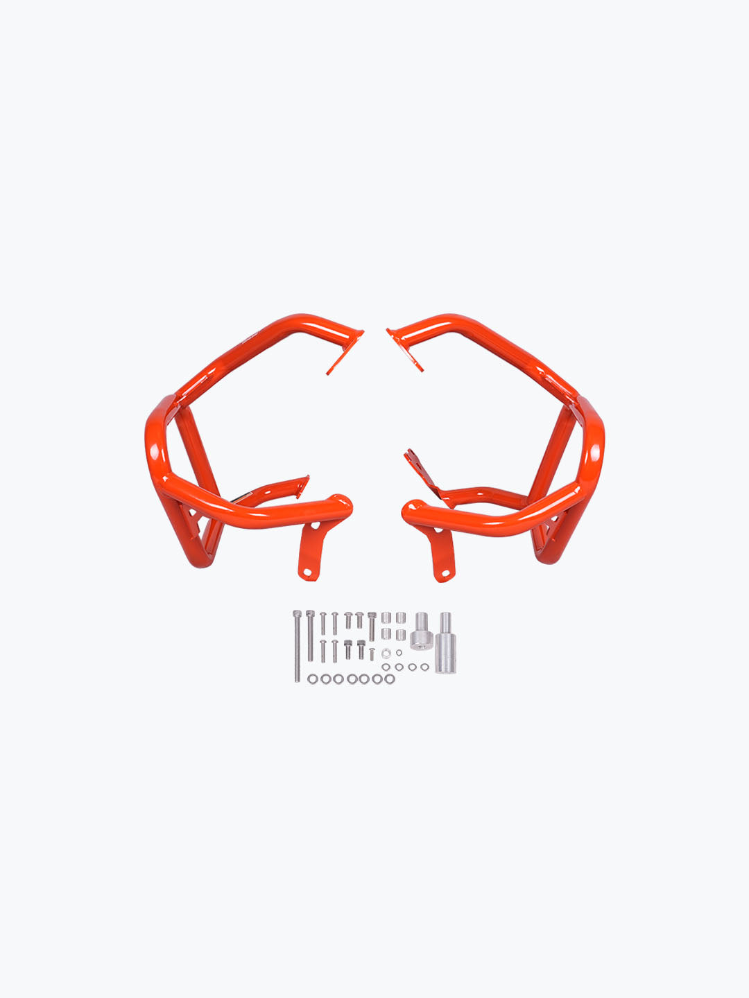 Legundary Custom KTM ADV 890 Bellator Lower Crash Guard Orange mild steel engine and chassis protection bar