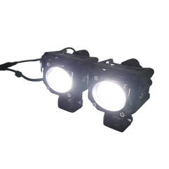 SINGLE OVAL LENS LED FOG LIGHTS WITH FAN | Motocare