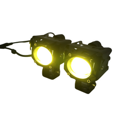 SINGLE OVAL LENS LED FOG LIGHTS WITH FAN | Motocare