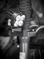 Legendary Custom Interceptor 650 fog light mount set black auxiliary light bracket