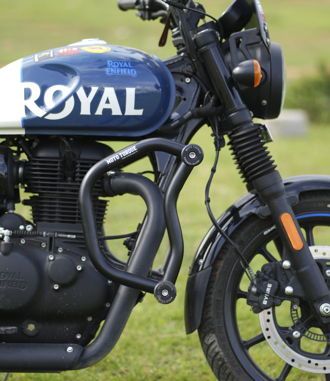 Moto Torque THE BULL crash guard for Royal Enfield Hunter 350 with sliders and engine protection
