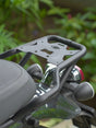 Legundary Custom Honda Hness Atlas Carrier 2.0 Black – heavy-duty mild steel rear luggage rack and touring carrier, designed for secure and durable load-carrying on the Honda Hness Atlas.