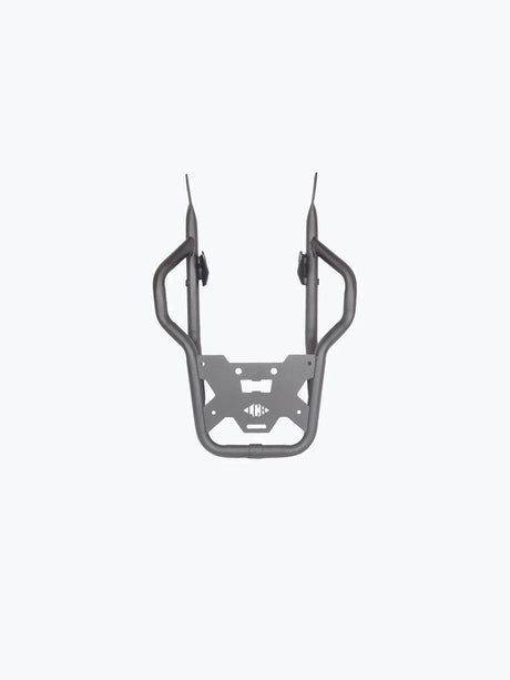 Legundary Custom Honda Hness Atlas Carrier 2.0 Black – heavy-duty mild steel rear luggage rack and touring carrier, designed for secure and durable load-carrying on the Honda Hness Atlas.
