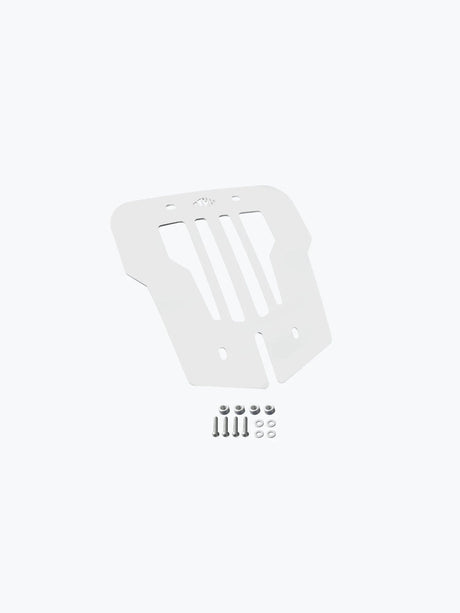 Legundary Custom Vermillion Solo Carrier for Royal Enfield Super Meteor 650 – Aluminium Silver Luggage Support