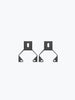 Legendary Custom Interceptor 650 fog light mount set black auxiliary light bracket
