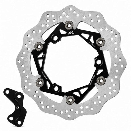 RCB E3+ 260mm steel floating brake disc with bracket for Yamaha Aerox in four colour variants