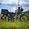 Auto Engina 72L Black Aluminium Panniers for Royal Enfield Himalayan 411 Waterproof Motorcycle Side Cases