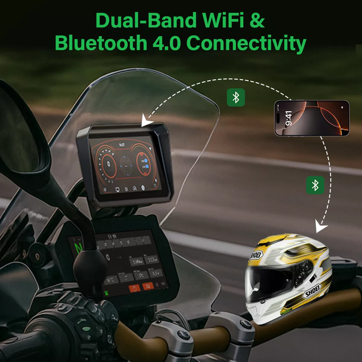 BMW motorcycle CarPlay display BM6 Wonder Wheel compatible