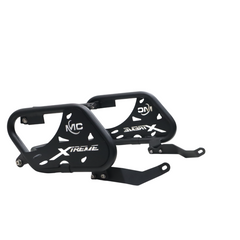 Motocare saddle stay with luggage plate installed on Hero Xtreme 250R motorcycle for saddle bag support