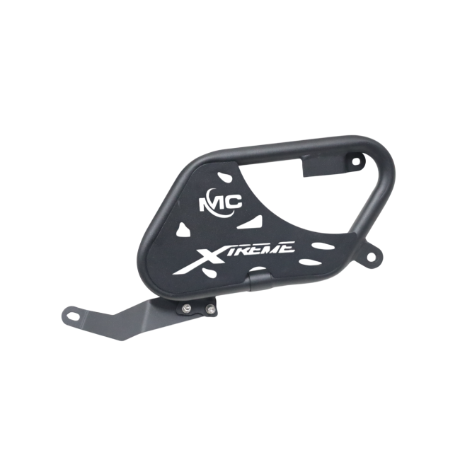 Motocare saddle stay with luggage plate installed on Hero Xtreme 250R motorcycle for saddle bag support