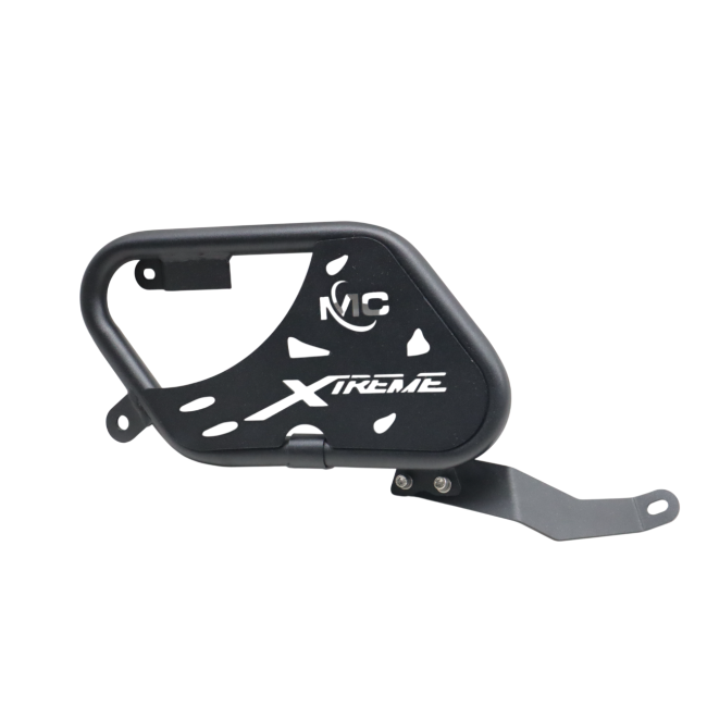 Motocare saddle stay with luggage plate installed on Hero Xtreme 250R motorcycle for saddle bag support