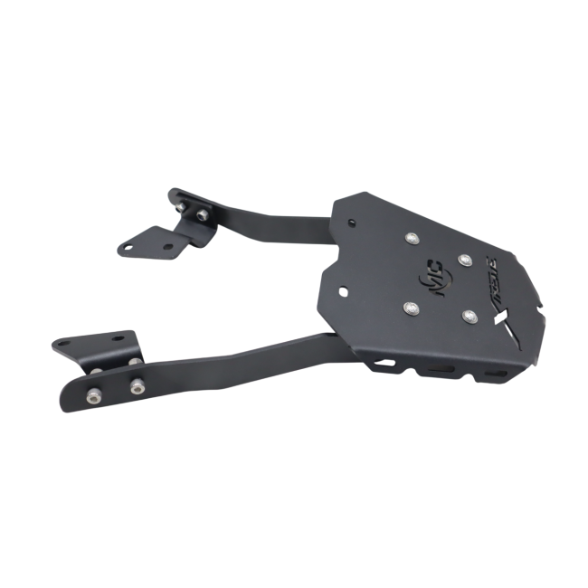 Motocare CNC rear luggage carrier with mounting plate installed on Hero Xtreme 250R motorcycle
