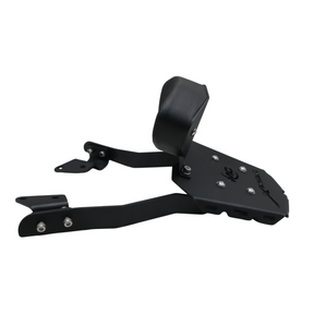 Motocare CNC luggage carrier with pillion backrest installed on Hero Xtreme 250R motorcycle