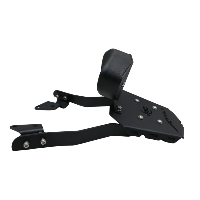 Motocare CNC luggage carrier with pillion backrest installed on Hero Xtreme 250R motorcycle