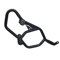 Motocare 4 slider crash guard installed on Hero Xtreme 250R motorcycle engine protection frame