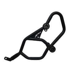 Motocare 4 slider crash guard installed on Hero Xtreme 250R motorcycle engine protection frame