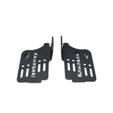 Motocare footrest foot pegs installed on Kawasaki Versys 300 for improved riding comfort and grip