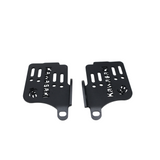 Motocare footrest foot pegs installed on Kawasaki Versys 300 for improved riding comfort and grip