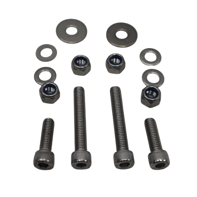 Motocare footrest foot pegs installed on Kawasaki Versys 300 for improved riding comfort and grip