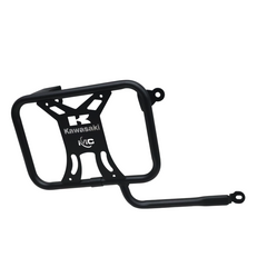 Motocare saddle stay with plate installed on Kawasaki Versys 300 for saddle bag and touring luggage support